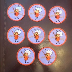 Vintage 1970’s Swiss Maid Quality Emblems Hanna-Barbera Atom Ant Patch Set of 8